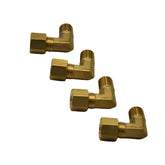 4pc Brass Compression Union 90° Male Female Elbow (T1/4xM1/8)