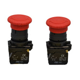 Emergency E Stop Panel Mount x 2 piece Switch Electrical 12V 24V TB5-AS545 Telemecanique Schneider