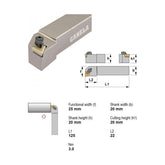 Canela Turning Tool Canela Top Clamp Turning Tool Holder CTFPR2020K16 20mm Shank