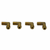DOT Brass Connector 4pc Brass Compression Union 90° Male Female Elbow (T1/4xM1/4)