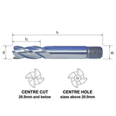 SOMTA Manufacturing Somta 4 Flute 5/16 HSS-Co8 Multi-Purpose End Mill