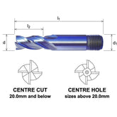 Somta Multi Flute 12mm HSS-Co8e Multi-Purpose End Mill - Twin Eagle Imports