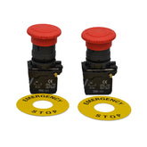Twin Eagle Imports E Stops Mushroom head pushbutton turns to release NC NO Switch Electrical 12V 24V TB5-AS545