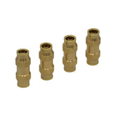 Twin Eagle Imports Grab Kits 4 Piece 3/8 DOT Straight Brass Push in Hose Connect Grab Kit Assortment