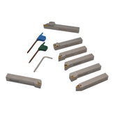 Twin Eagle Imports Tool Holder 7pc Indexable Turning Tool Holder Set 12mm 11-126-T20