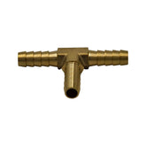 Twin Eagles Brass Connector 5/16" Three Way Brass Hose Barb Tee H5/16