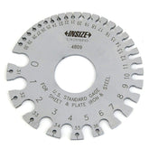 INSIZE MEASURING EQUIPMENT Insize Sheet Metal Gauge AWG #0–36 Range Series 4809