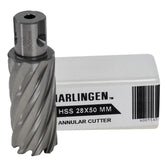 Twin Eagle Imports Annular Cutter 28 x 50mm D.O.C HSS Weldon Shank Annular Cutter