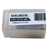 Twin Eagle Imports Annular Cutter 40 x 25mm D.O.C HSS Weldon Shank Annular Cutter