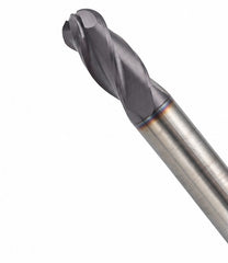 Fullerton 12.0mm 4 Flute TiAlN Coated Carbide Ball Nose Endmill - 3200 Series