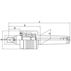 Morse Taper 2 Medium Duty Live Centre M10 drawbar