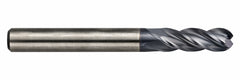Fullerton 4.0mm 4 Flute TiAlN Coated Carbide Ball Nose Endmill - 3200 Series