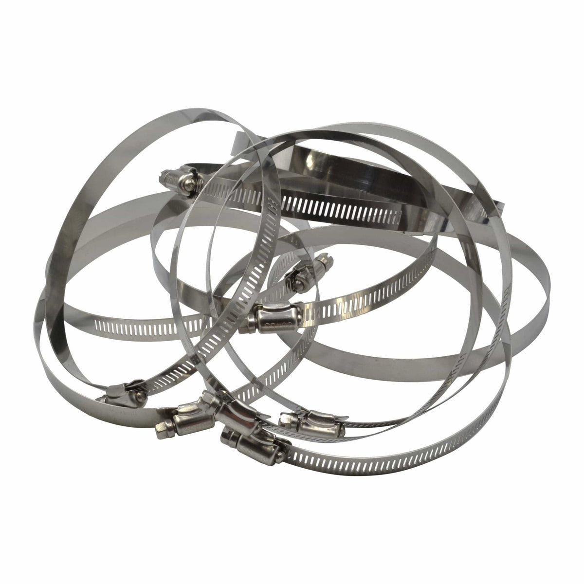 10 Piece 304 Stainless Steel 118-140mm Worm Drive Hose Clamp - Twin Eagle Imports