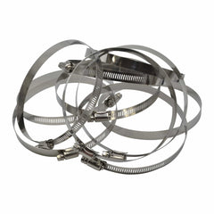 10 Piece 304 Stainless Steel 118-140mm Worm Drive Hose Clamp - Twin Eagle Imports