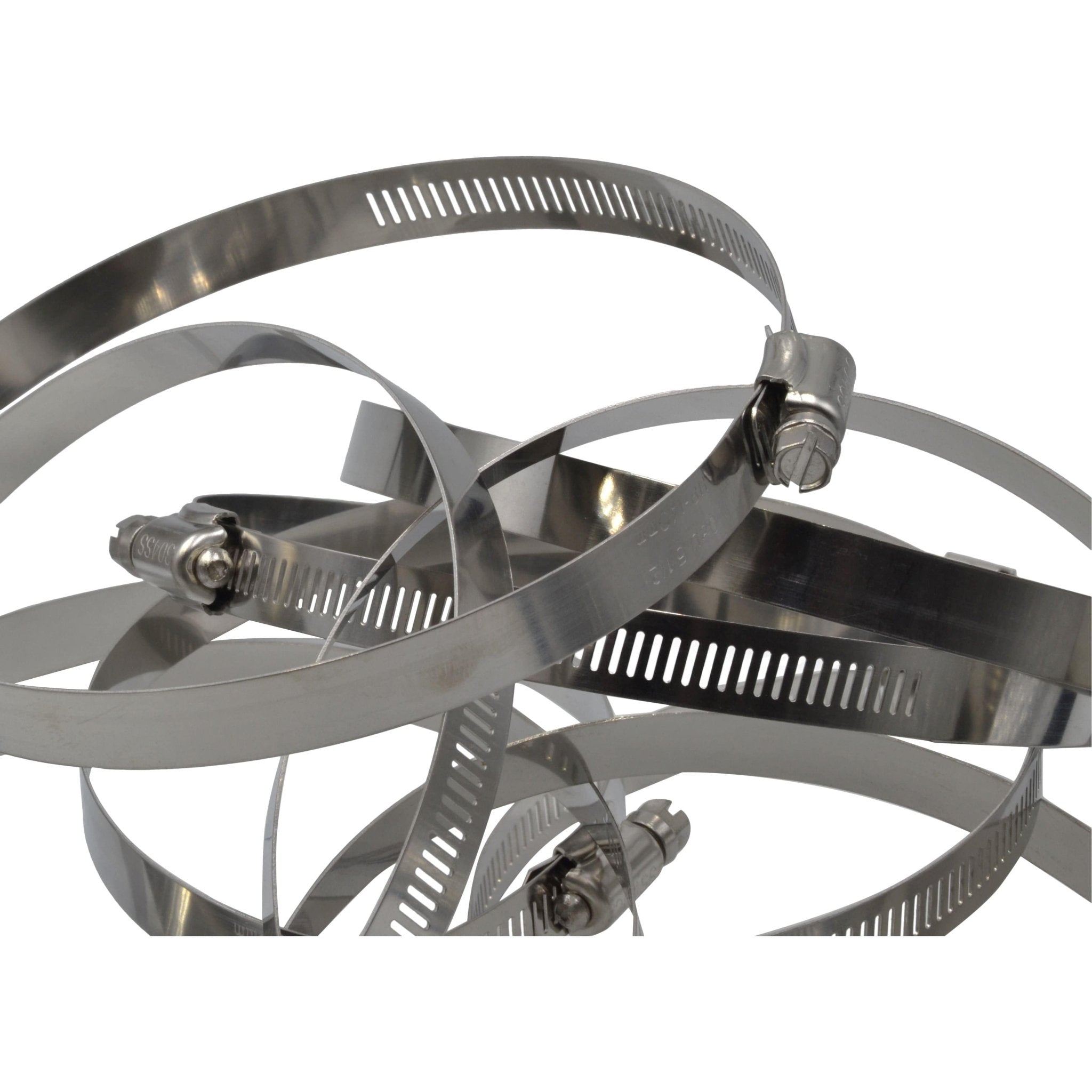 10 Piece 304 Stainless Steel 118-140mm Worm Drive Hose Clamp - Twin Eagle Imports