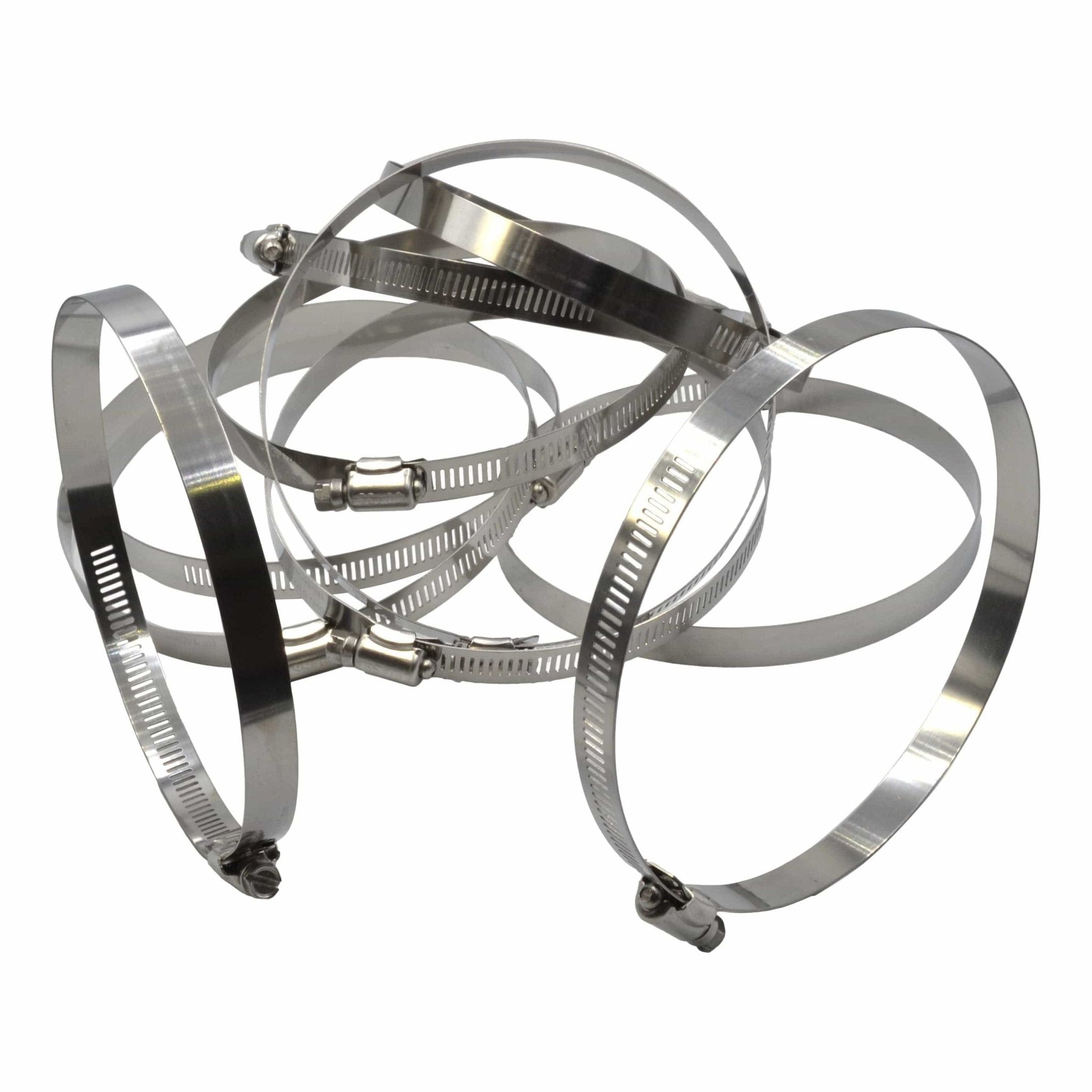 10 Piece 304 Stainless Steel 118-140mm Worm Drive Hose Clamp - Twin Eagle Imports