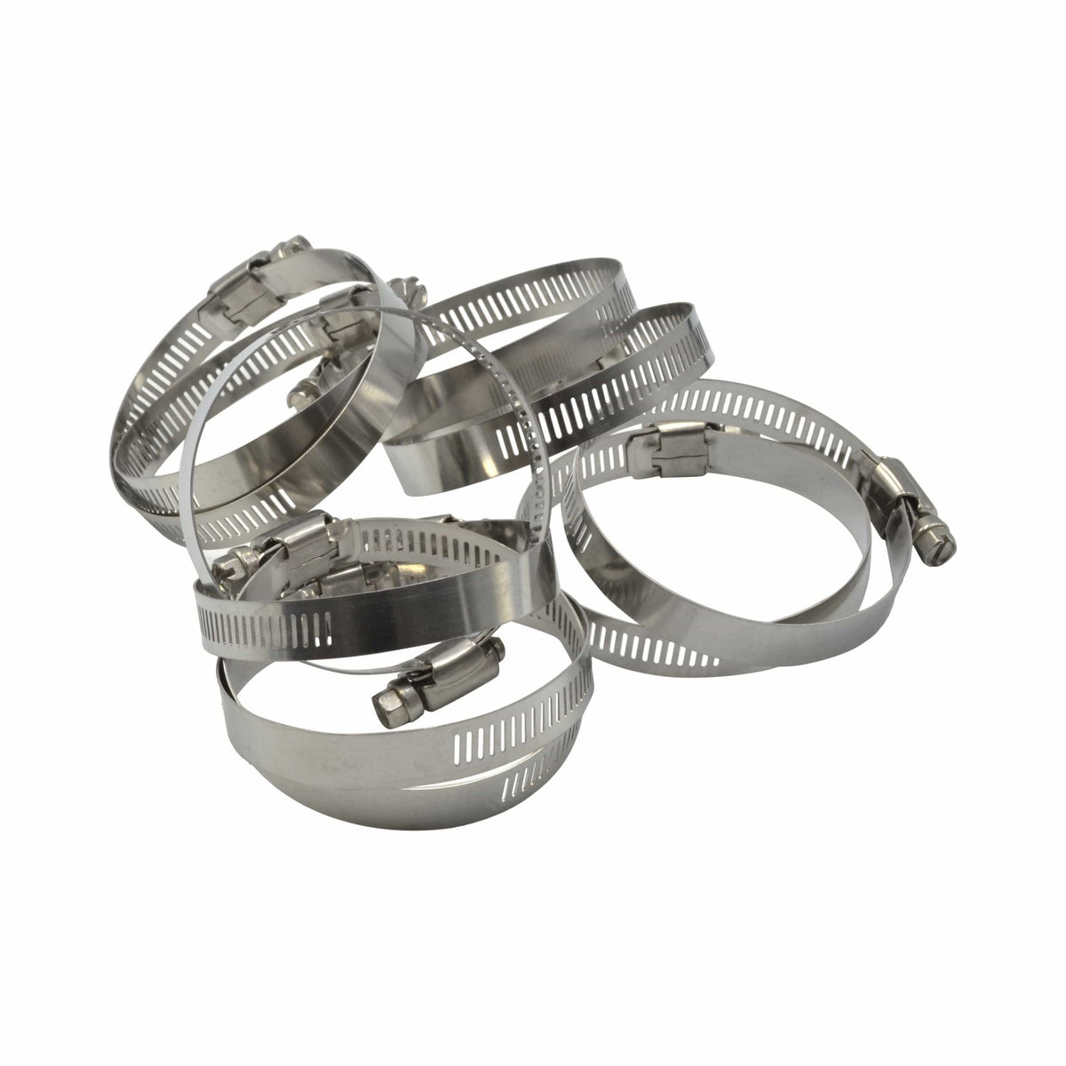 10 Piece 304 Stainless Steel 52-76mm Worm Drive Hose Clamp - Twin Eagle Imports