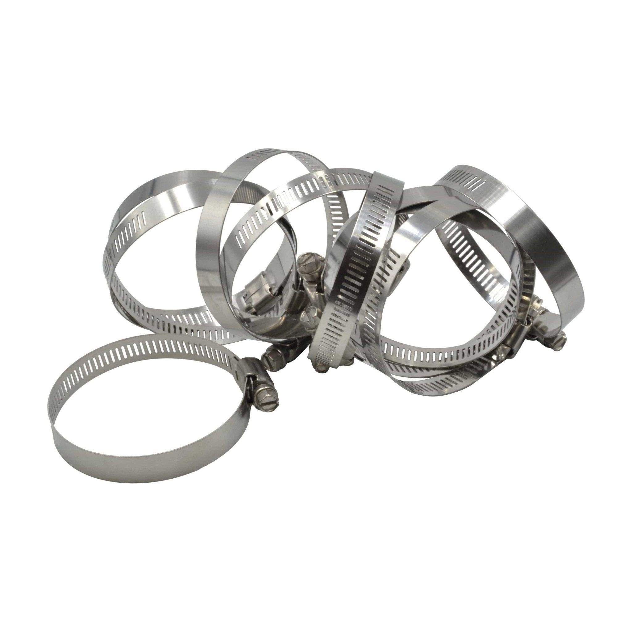 10 Piece 304 Stainless Steel 52-76mm Worm Drive Hose Clamp - Twin Eagle Imports