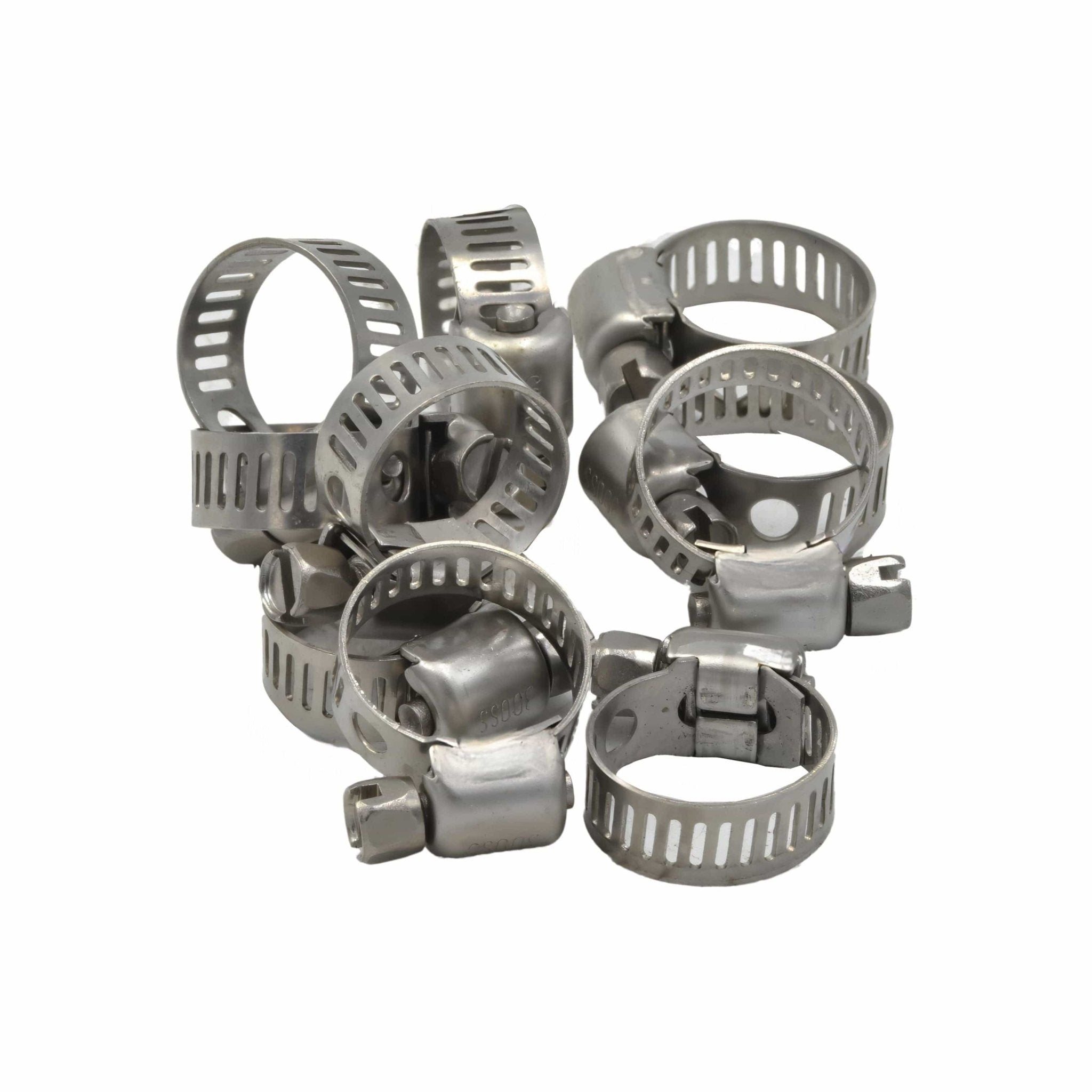10 Piece 304 Stainless Steel 6-15mm Worm Drive Hose Clamp - Twin Eagle Imports
