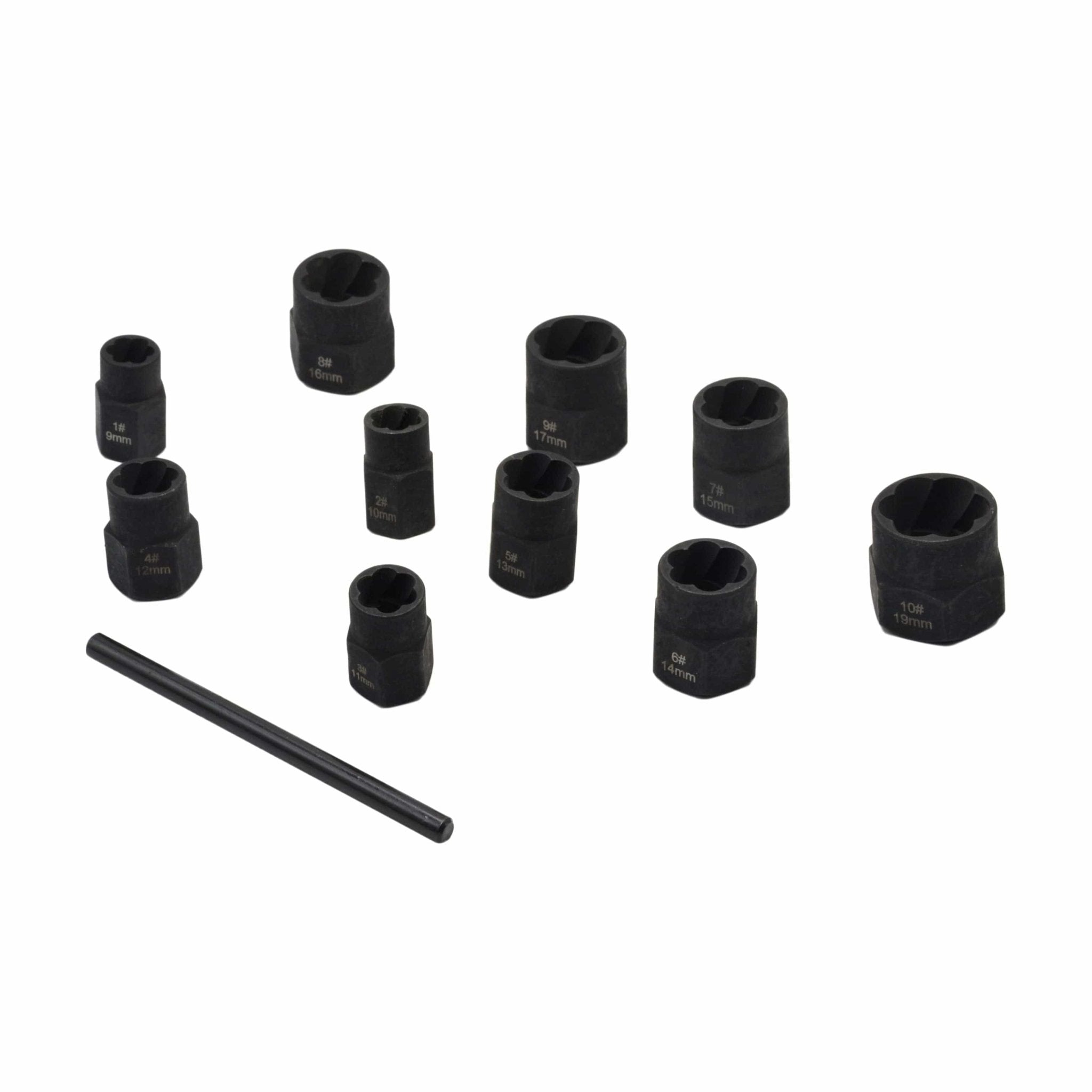 10 piece 3/8" Drive Damaged Bolt and Nut Extractor Set - Twin Eagle Imports