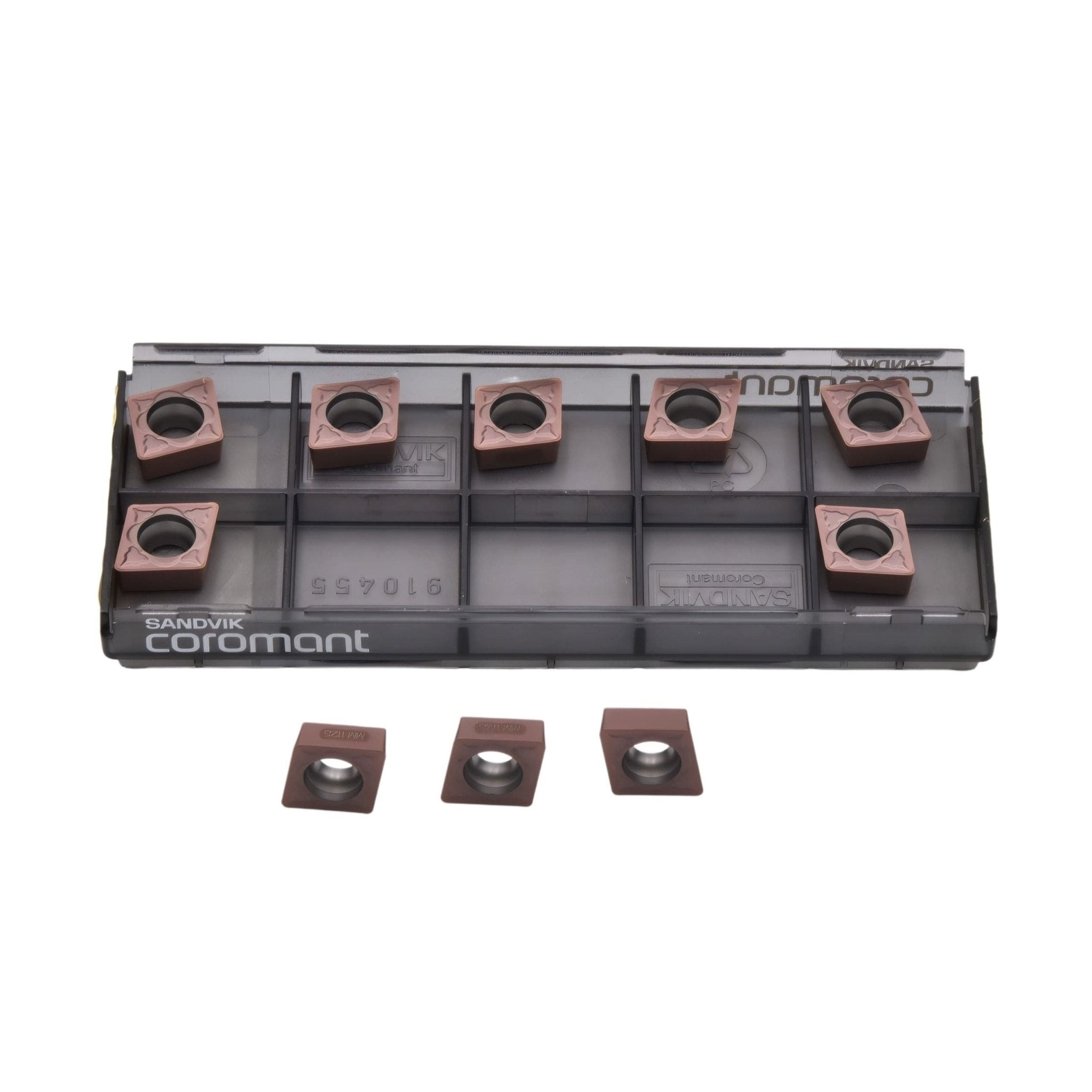 10pc Sandvik Coromant CCMT 09 T3 08-MM 1125 Turning Insert (Suitable for Stainless Steel, Medium Chipbreaker) - Twin Eagle Imports