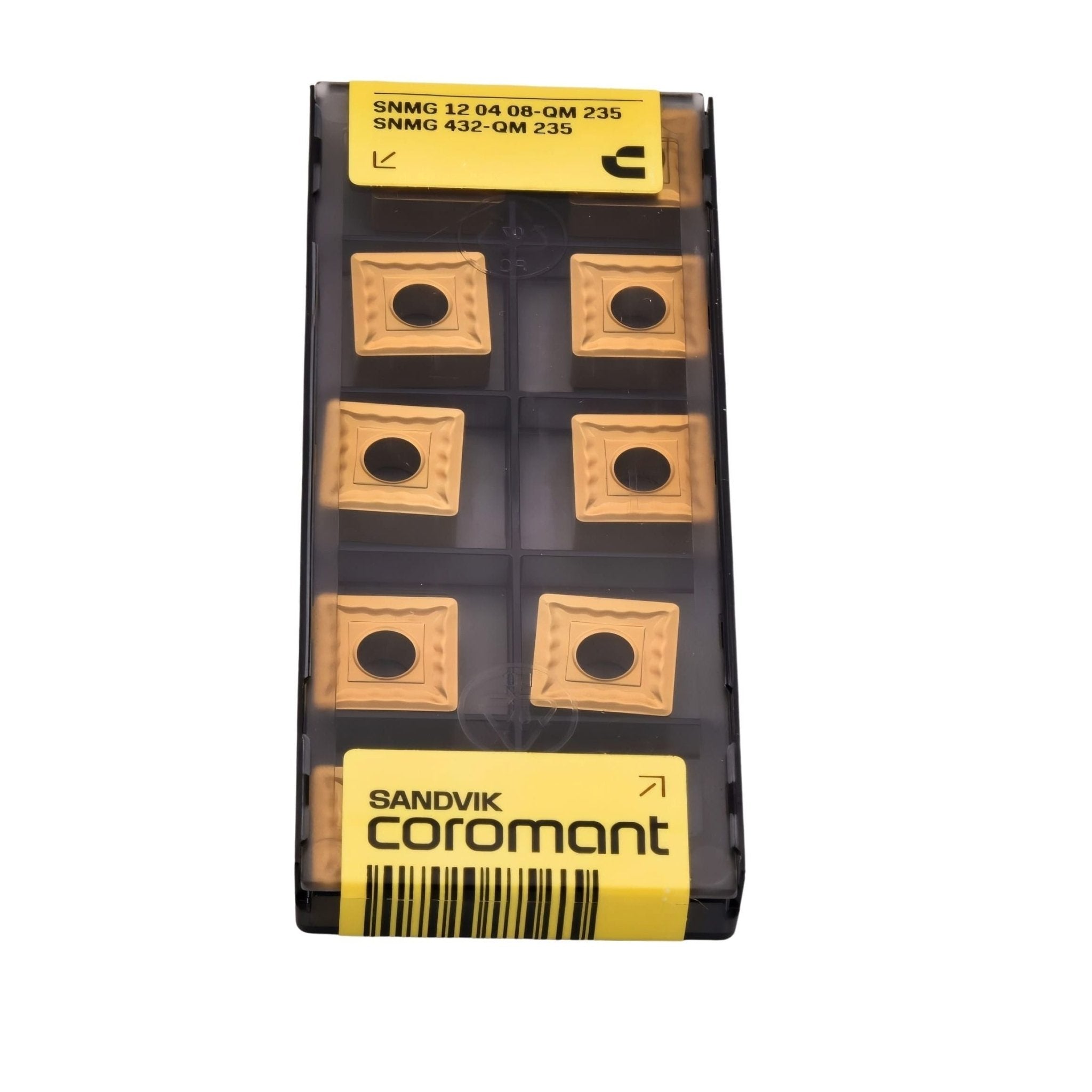 10pc Sandvik Coromant SNMG 12 04 08-QM 235 Turning Insert (Suitable for Steel & Stainless Steel, Medium Chipbreaker) - Twin Eagle Imports