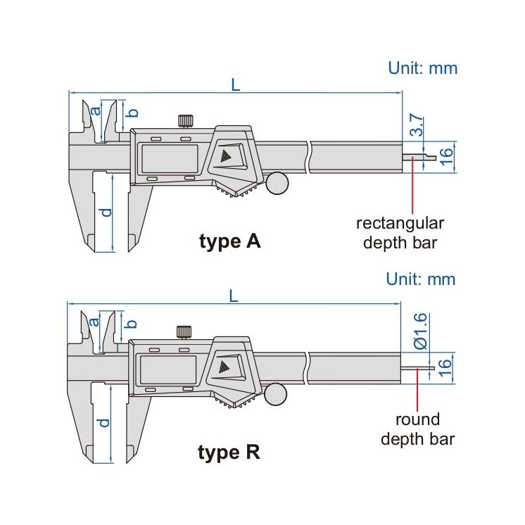 Insize Digital Caliper 0-200mm / 0-8" Range Series 1103-200