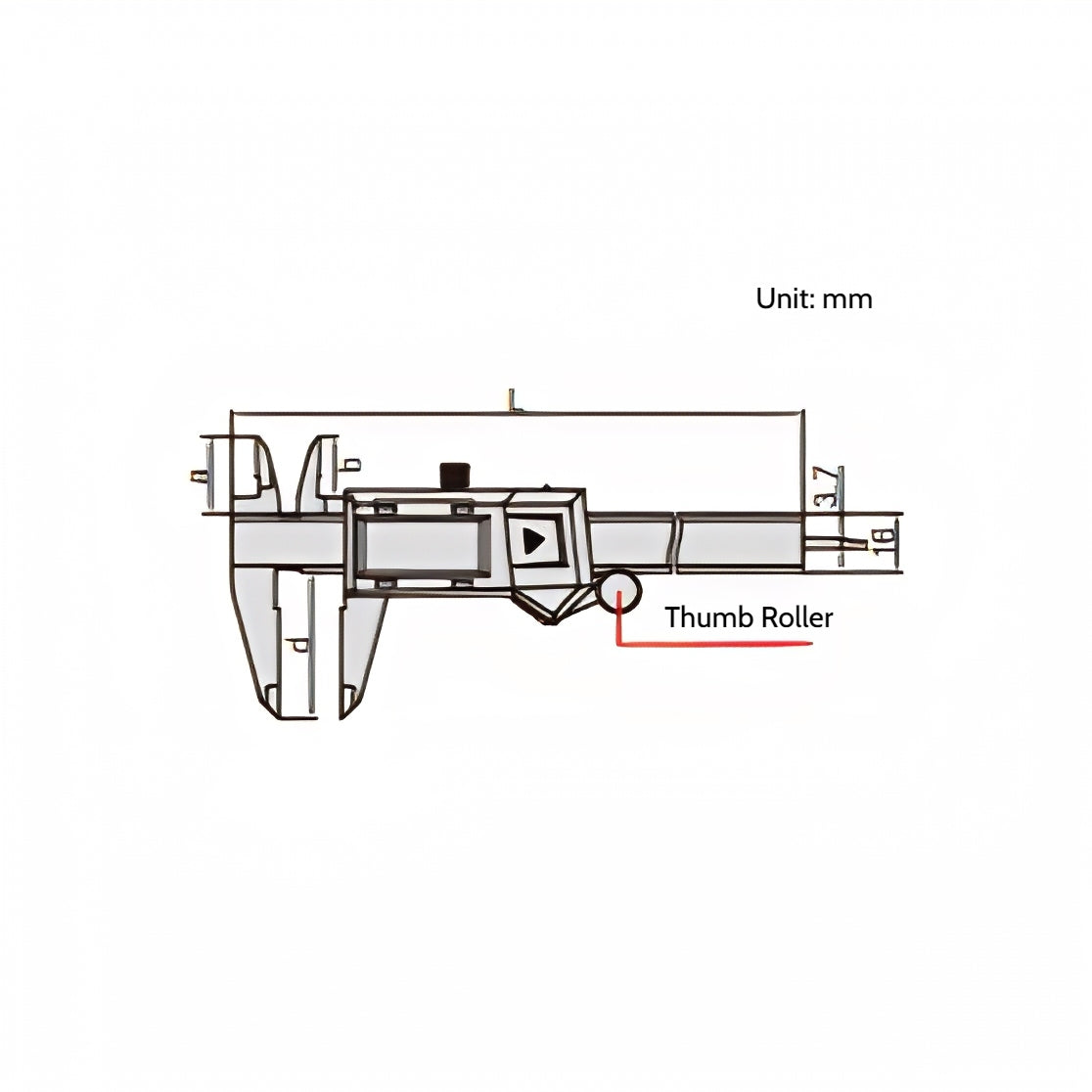 INSIZE IP54 Digital Caliper 0-150mm / 0-6" Range Series 1104-150