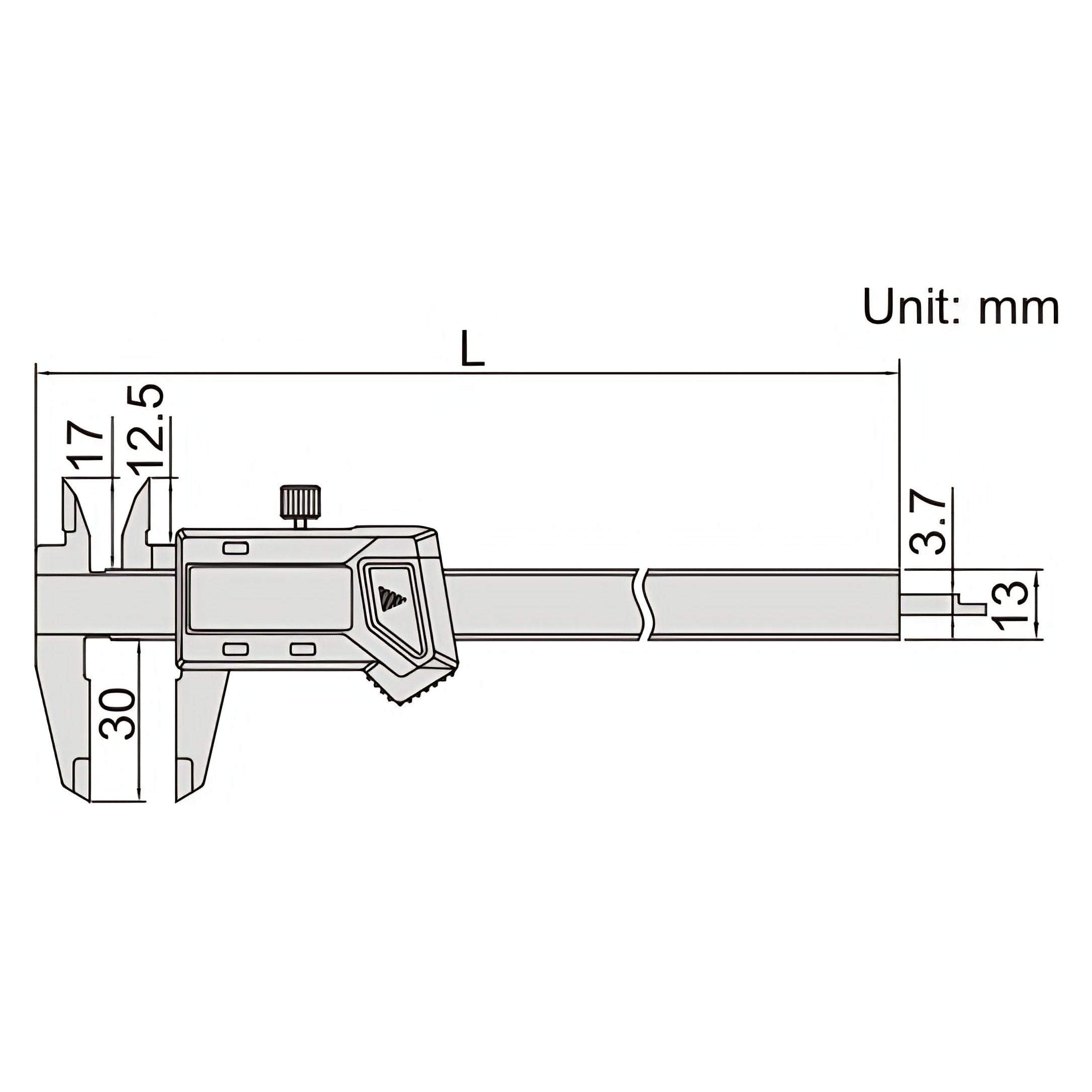 Insize Mini Digital Caliper 0-75mm/0-3" Range Series 1111-75A