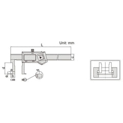 Insize Digital Inside Groove Caliper 25-200mm Range Series 1120-200A