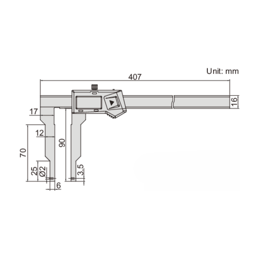 Insize Interchangeable Point Digital Caliper Range Series 1124-300A