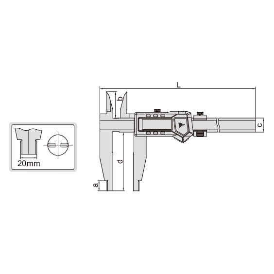 Insize Digital Caliper 0-300mm / 0-12" Range Series 1136-301