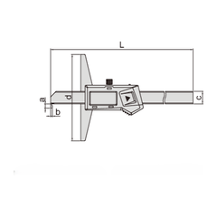 Insize Digital Hook Depth Gauge 0-300mm / 0-12" Range Series 1142-300A