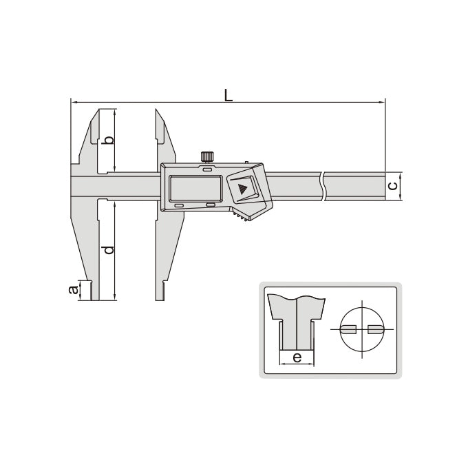 Insize Digital Caliper 0-200mm/0-8" Range Series 1171-200