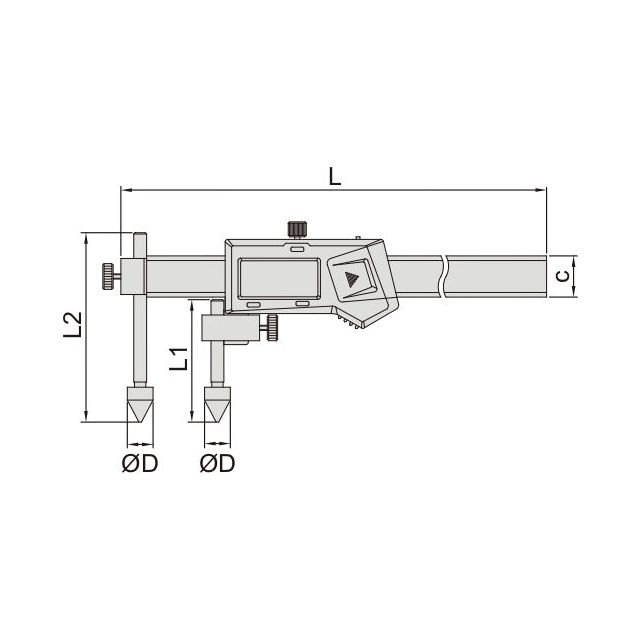 Insize Digital Offset Caliper 10-150mm Range Series 1192-150A