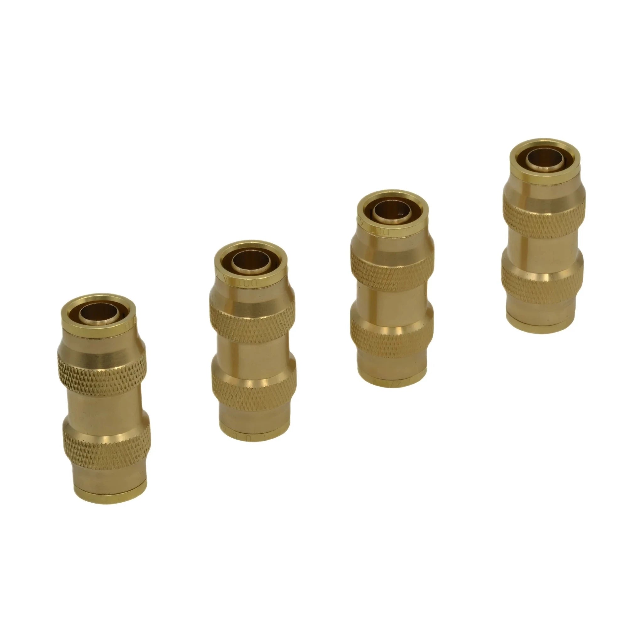 1/2" DOT Brass Push-In Straight Tube Unions – 4 Pack - Twin Eagle Imports