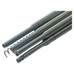 1/2" Steel Spring Drain Rods Heavy Duty Drain Pipe Cleaner Includes Plungers - Twin Eagle Imports