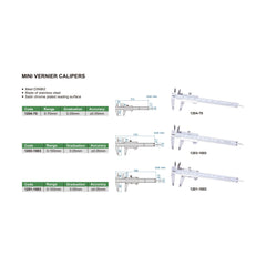  Insize Mini Vernier Caliper 0-100mm Range Series 1203-1003