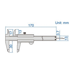  Insize Mini Vernier Caliper 0-100mm Range Series 1203-1003