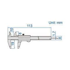 Insize Vernier Caliper 0-70mm Range Series 1204-70