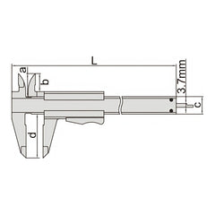 Insize Vernier Caliper 0-200mm/0-8" x 0.02mm Range Series 1223-2002