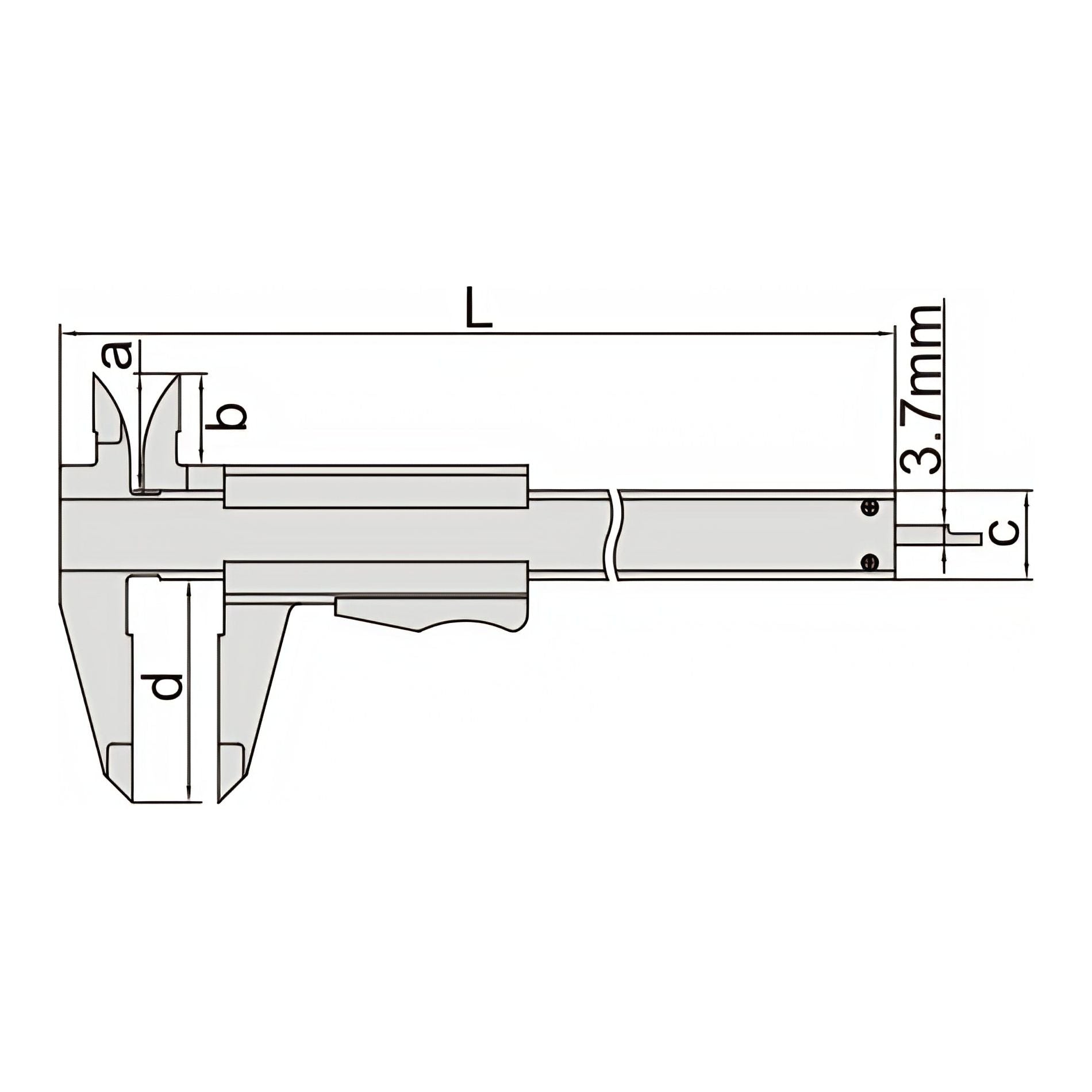 Insize Vernier Caliper 0-200mm/0-8" Range Series 1223-200