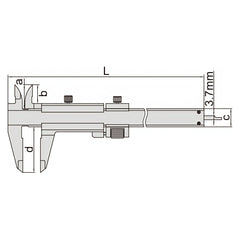 Insize Vernier Caliper 0-130mm/0-5" Range Series 1233-130