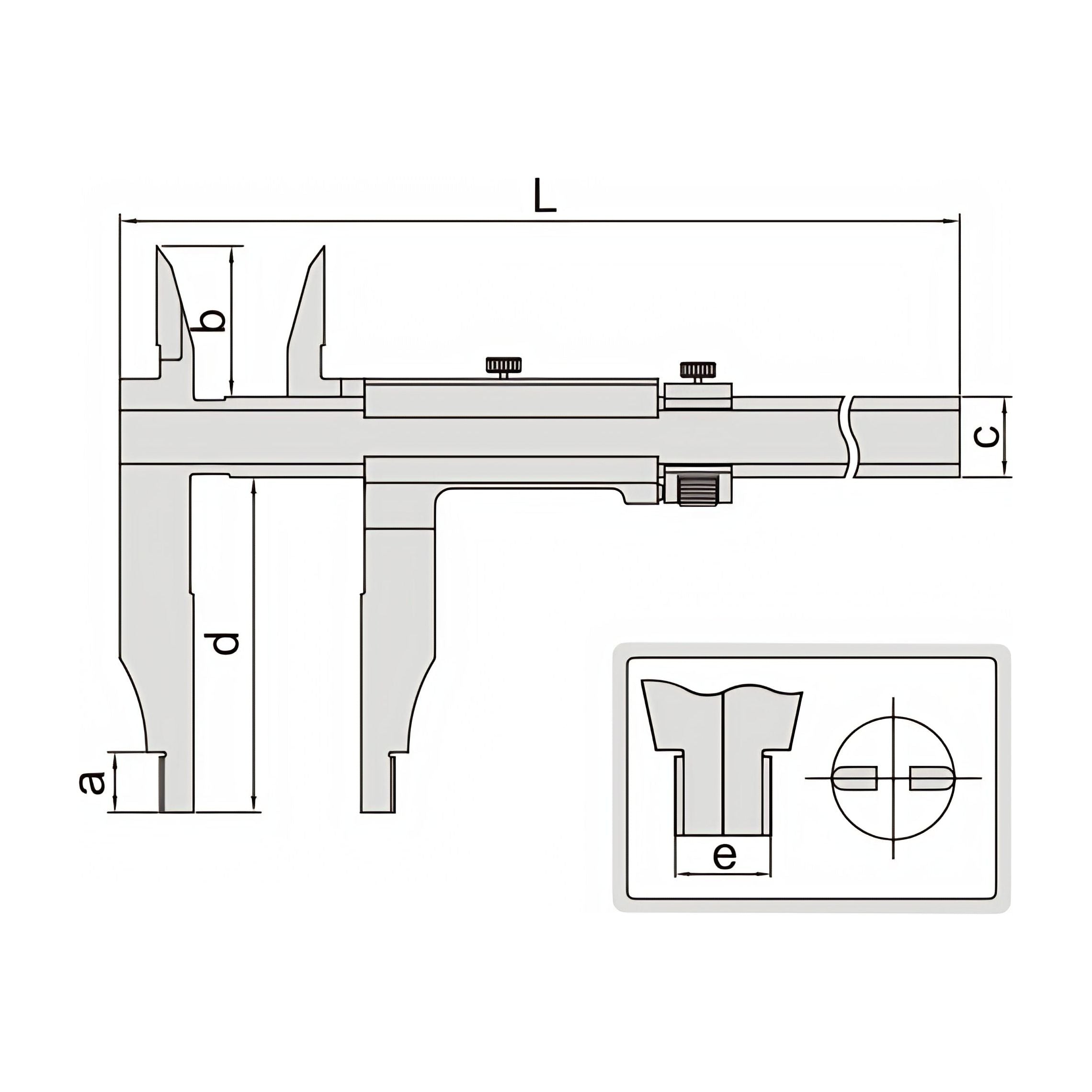 Insize Vernier Caliper 1000mm Range Series 1236-1024