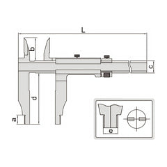 Insize Vernier Caliper 0-600mm/0-24" Range Series 1236-614