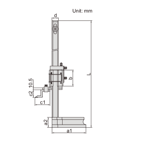 Insize Vernier Height Gauge 0-450mm / 0-18" Range Series 1250-450