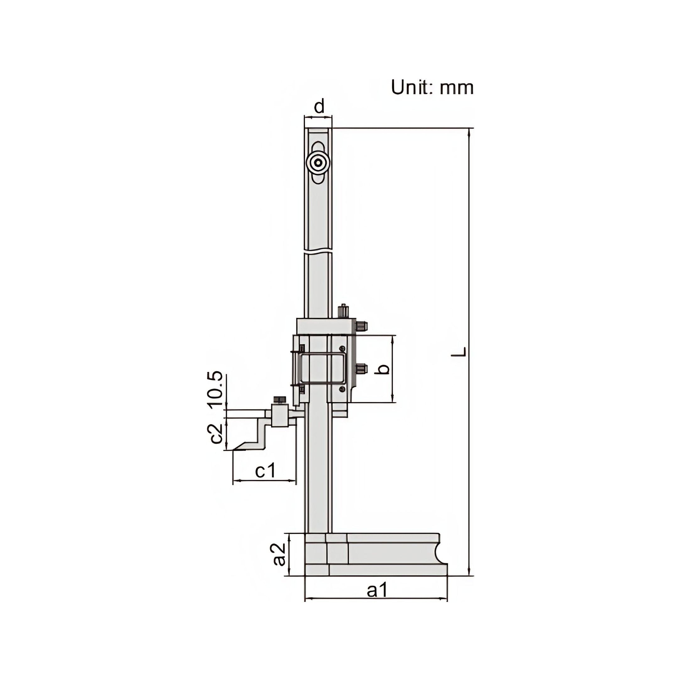 Insize Vernier Depth Gauge 0-1000mm / 0-40" Range Series 1250-1000