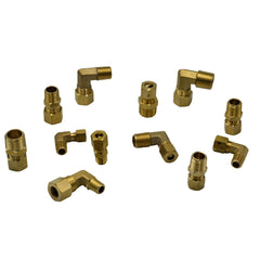 28pc Brass Compression Male Female Connector and 24pc Brass Compression 90° Male Female Elbow