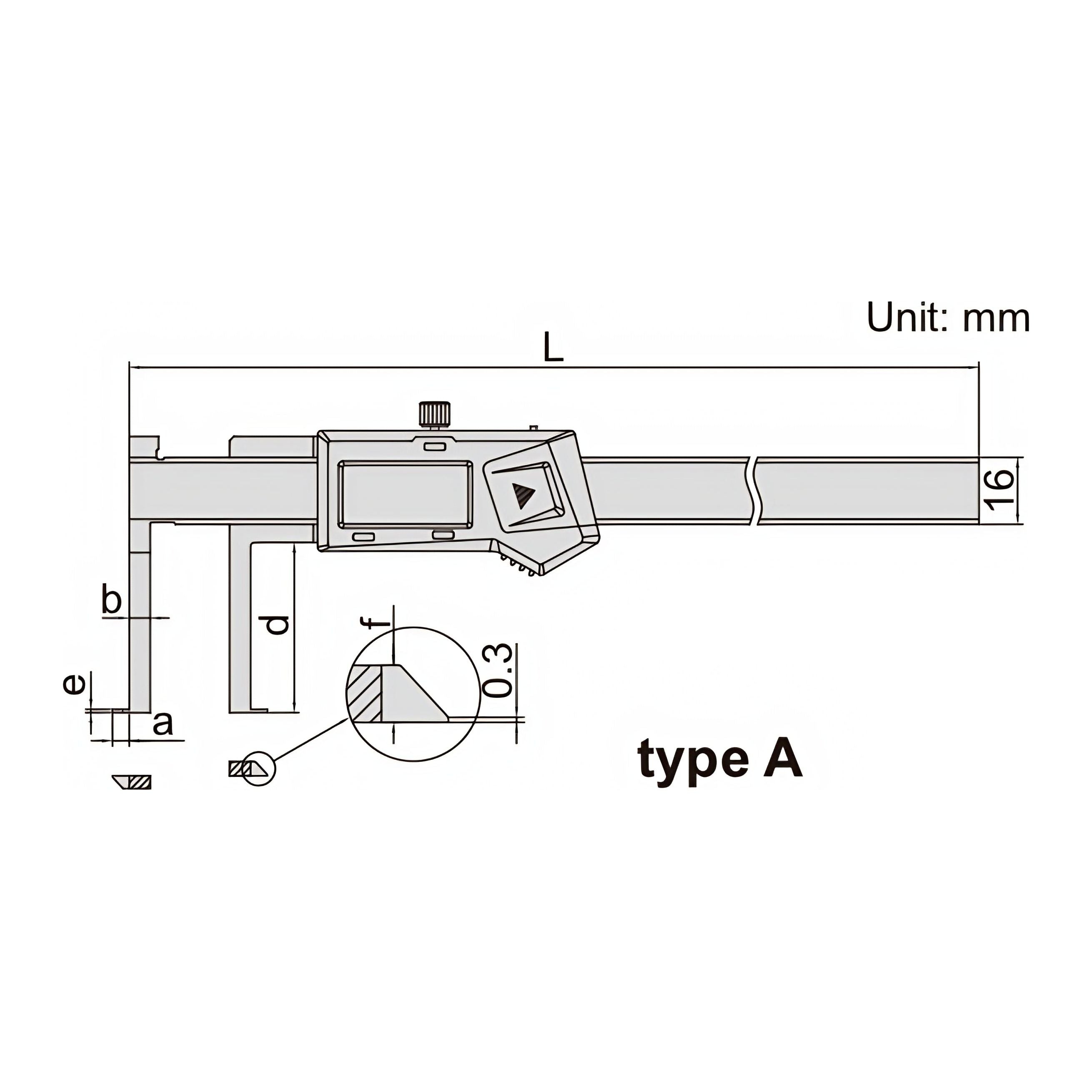 Insize Digital Inside Groove Caliper 11-150mm x 0.01mm Range Series 1520-150