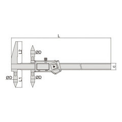 Insize Digital Centerline Caliper 5-300mm Range Series 1525-300